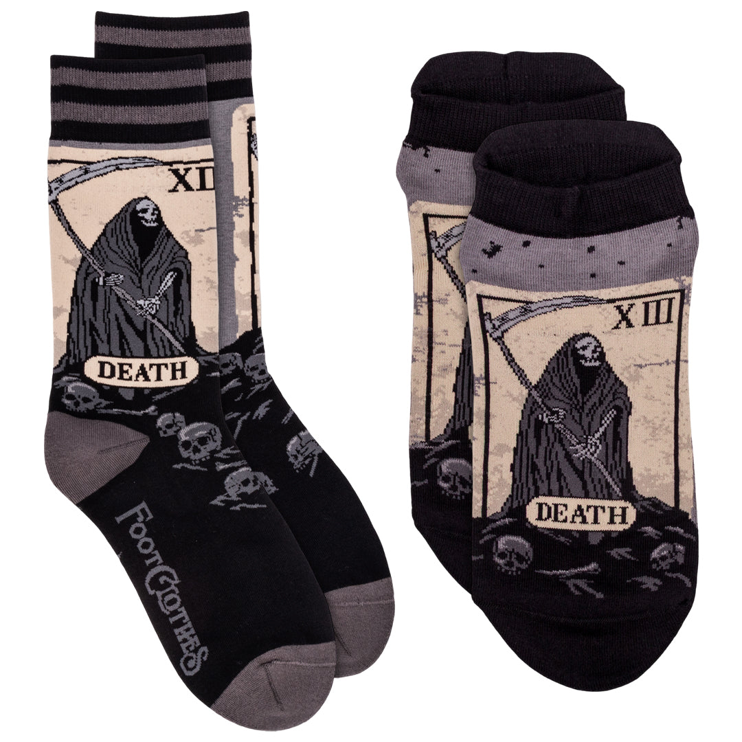 Death Tarot Card Ankle and Crew Sock Pack | 2 Designs