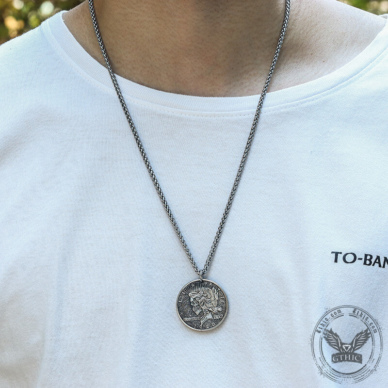 1925 American Goddess Hobo Nickel Pendant