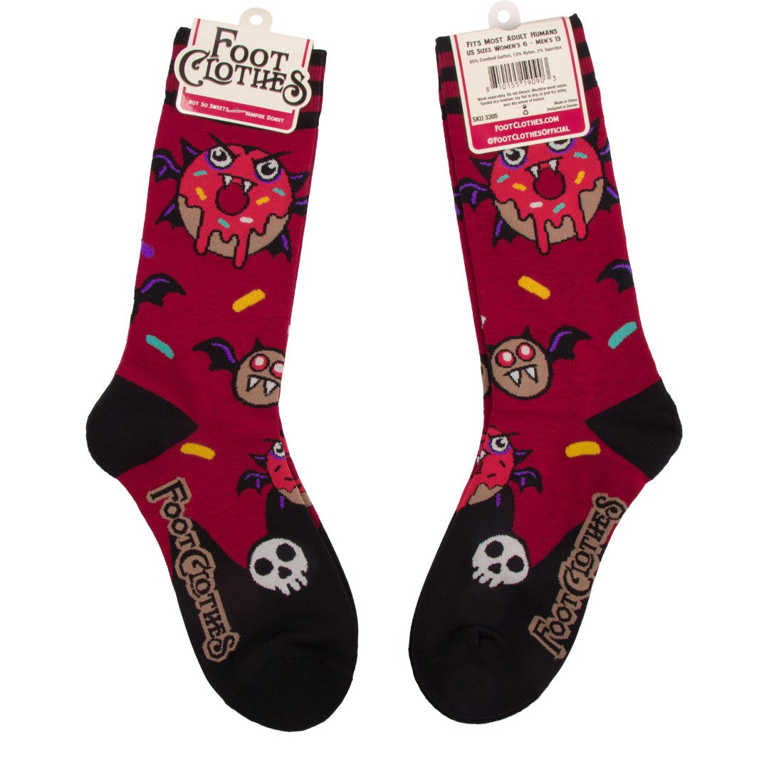 Vampire Donut Crew Socks