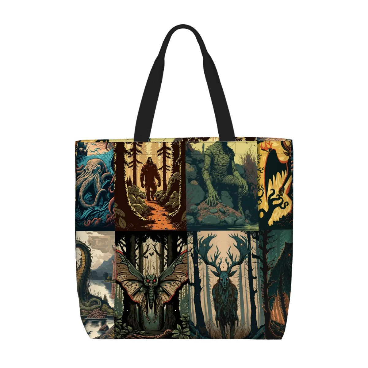Printed Beach Bag / XL Tote Bag - Cryptids