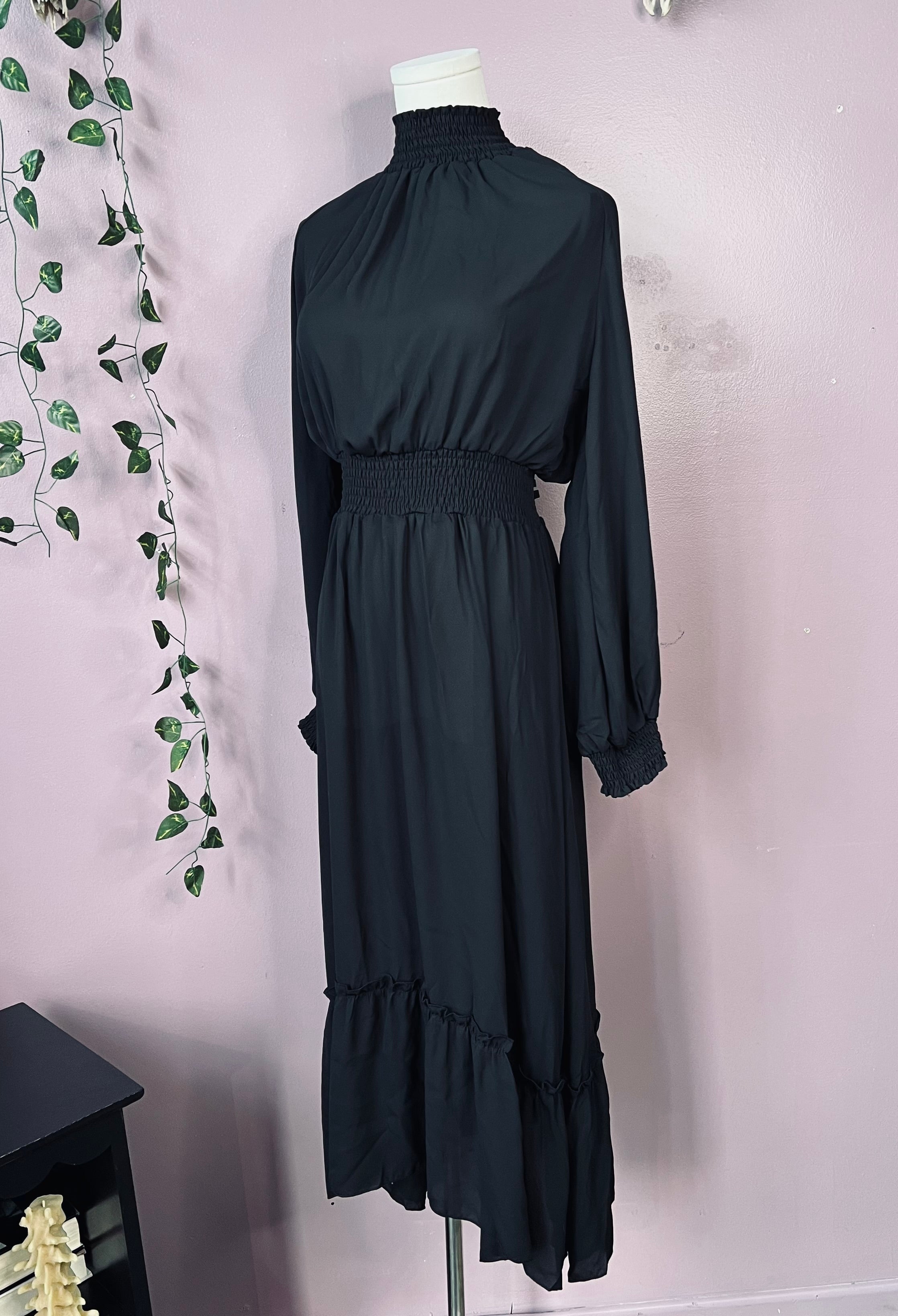 Dorothea - Classic Boho Shirred Witch Dress - READY-TO-Ship