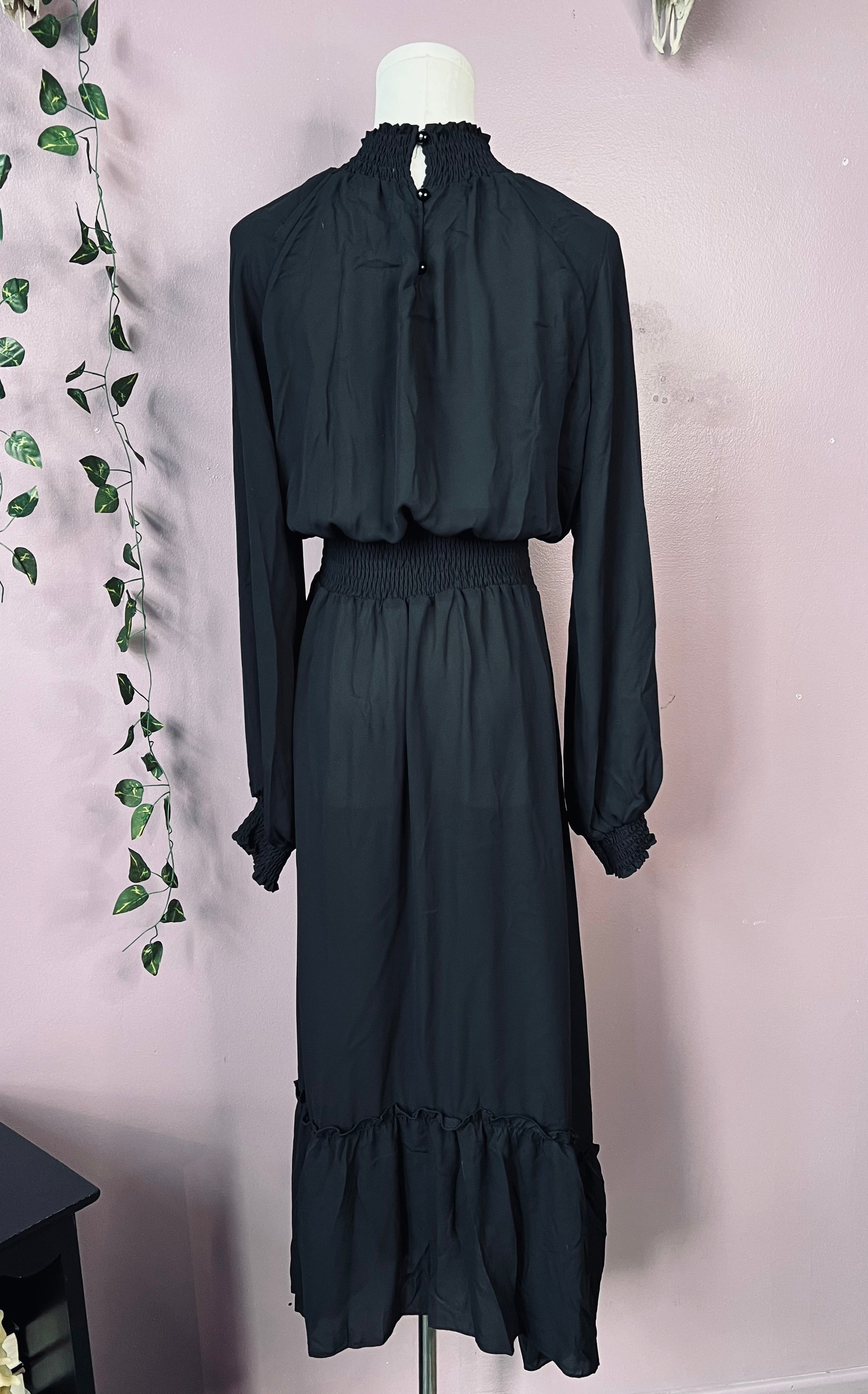Dorothea - Classic Boho Shirred Witch Dress - READY-TO-Ship