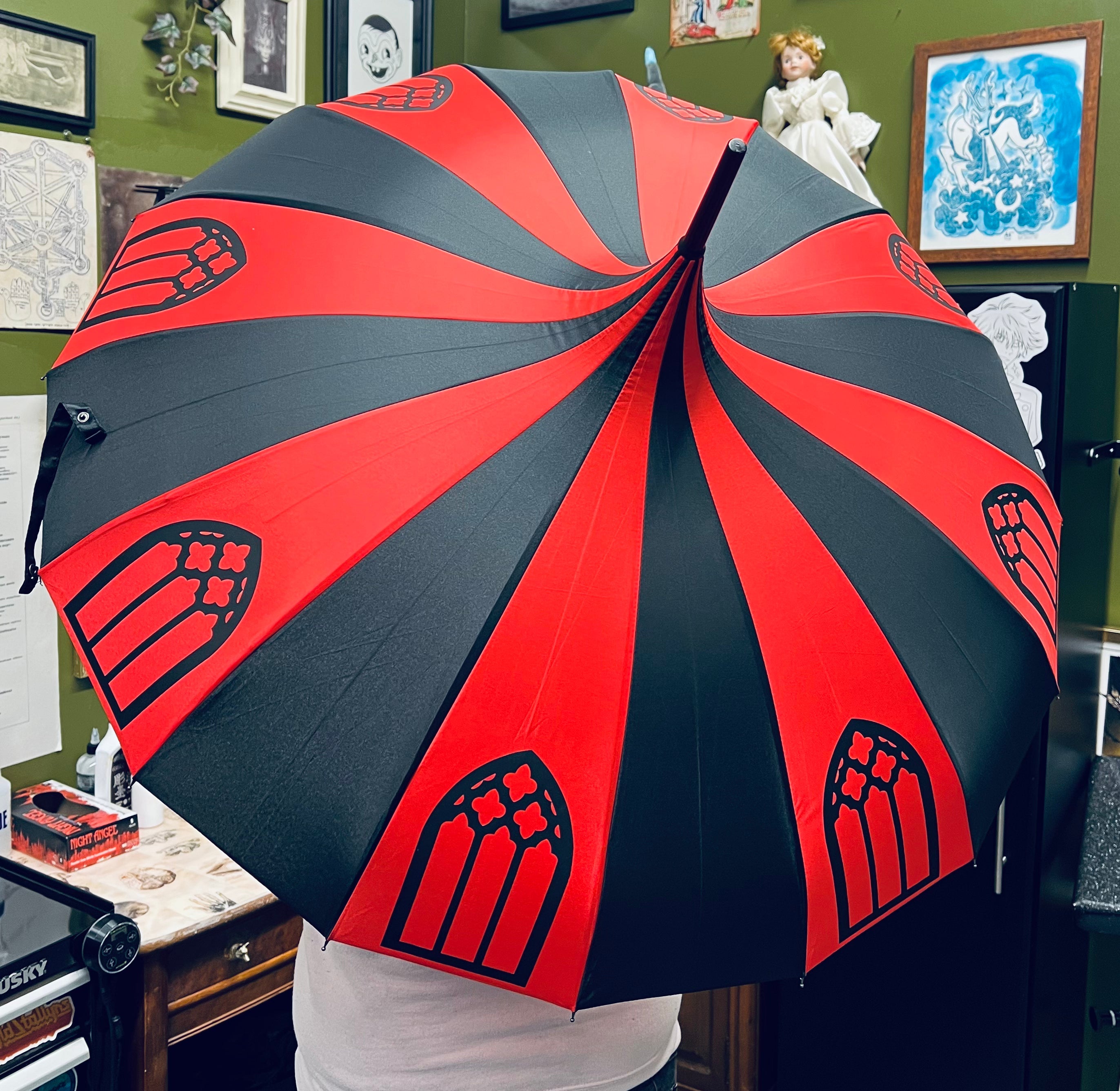 Red/Black Cathedral Umbrella