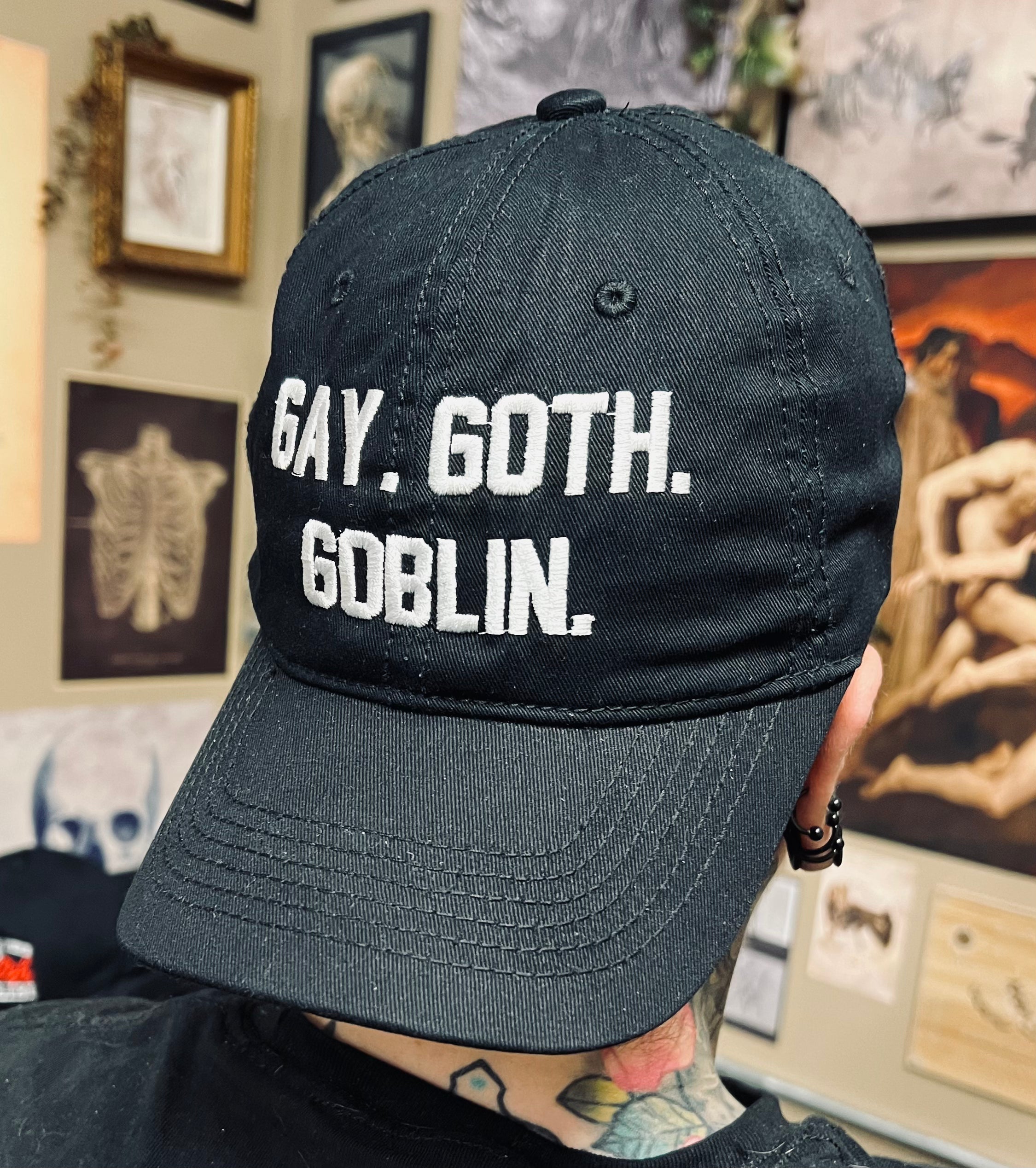 Gay. Goth. Goblin. - Embroidered Dad Hat