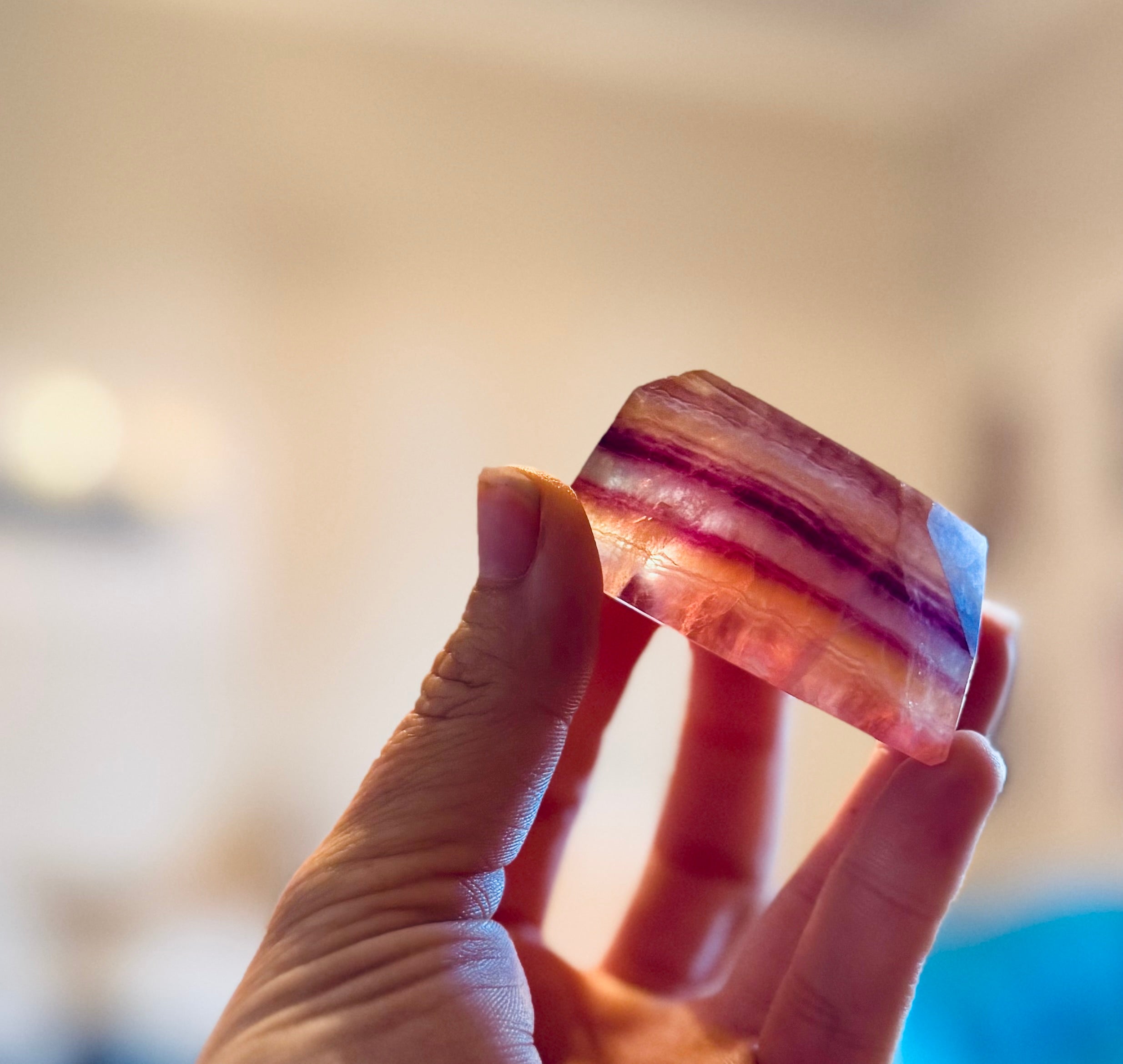 CANDY Fluorite Shapes, Polished Fluorite Freeforms, Fluorescent Crystals