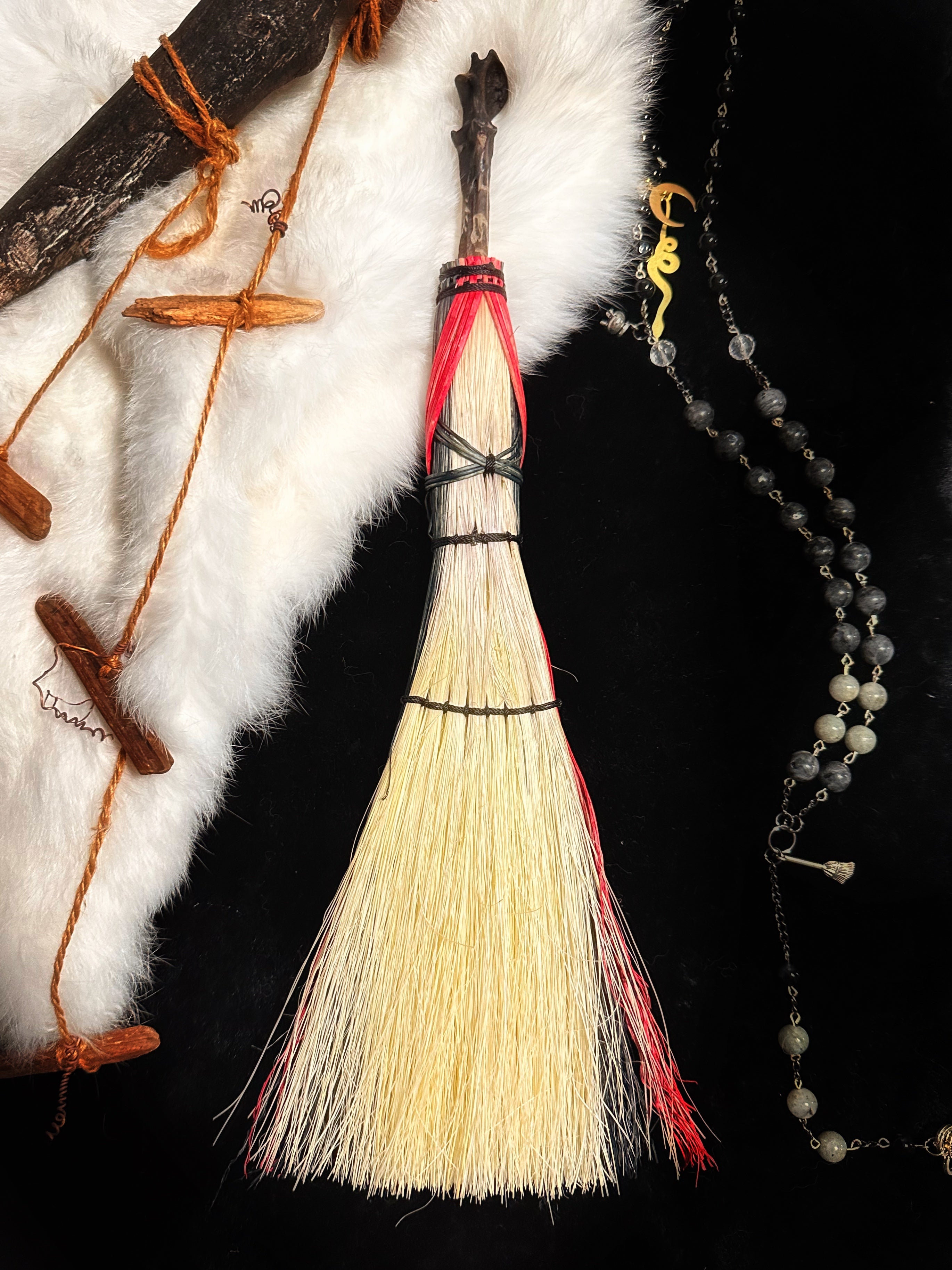 Lilith's Creation Broom - w/ Coyote Bone