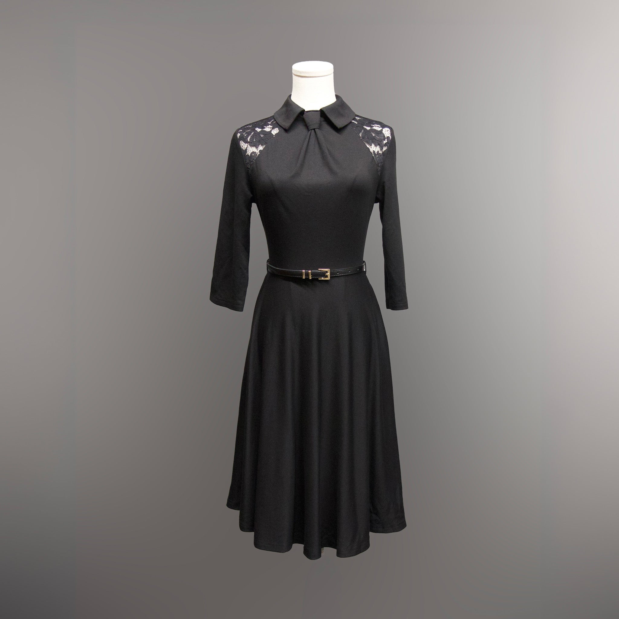 Shelley - Faux Tie Fit and Flare Dress