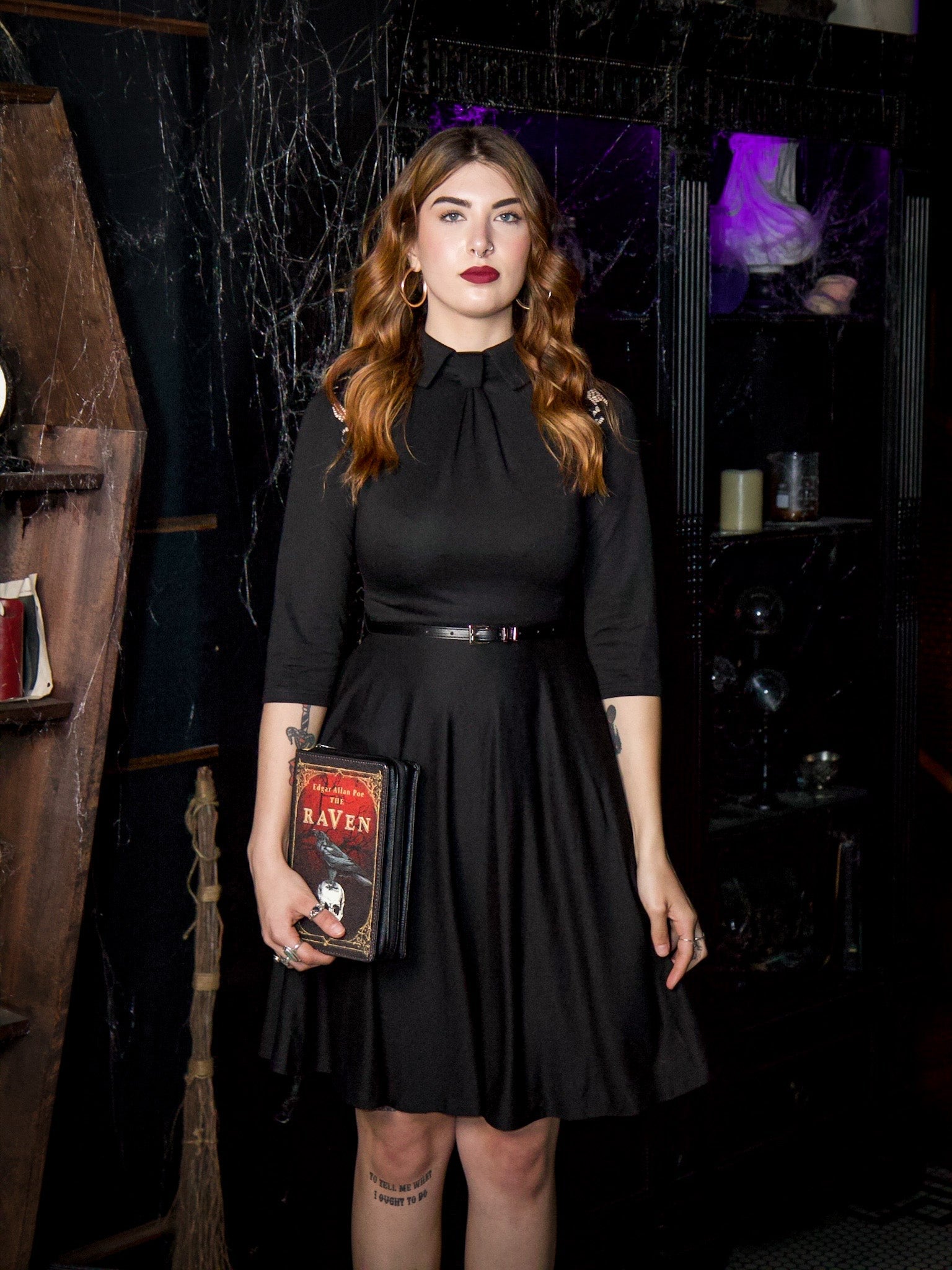 Shelley - Faux Tie Fit and Flare Dress