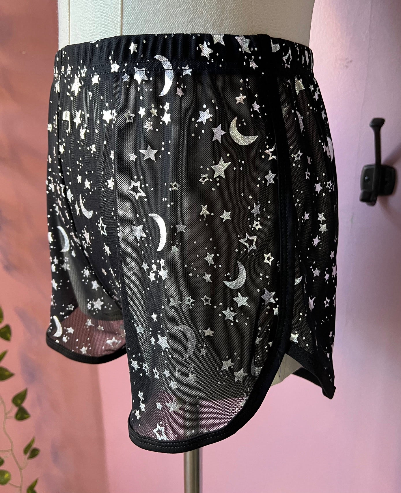 The Sinister Set - MOON & STAR - Sheer Metallic Moon & Star Bra & Shorts Set - PRE-ORDER