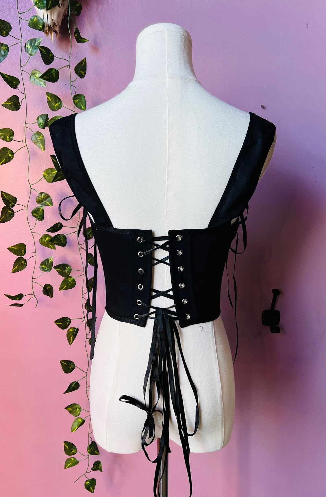 The Lydia Corset - Canvas Waist Cinching Corset - READY TO SHIP
