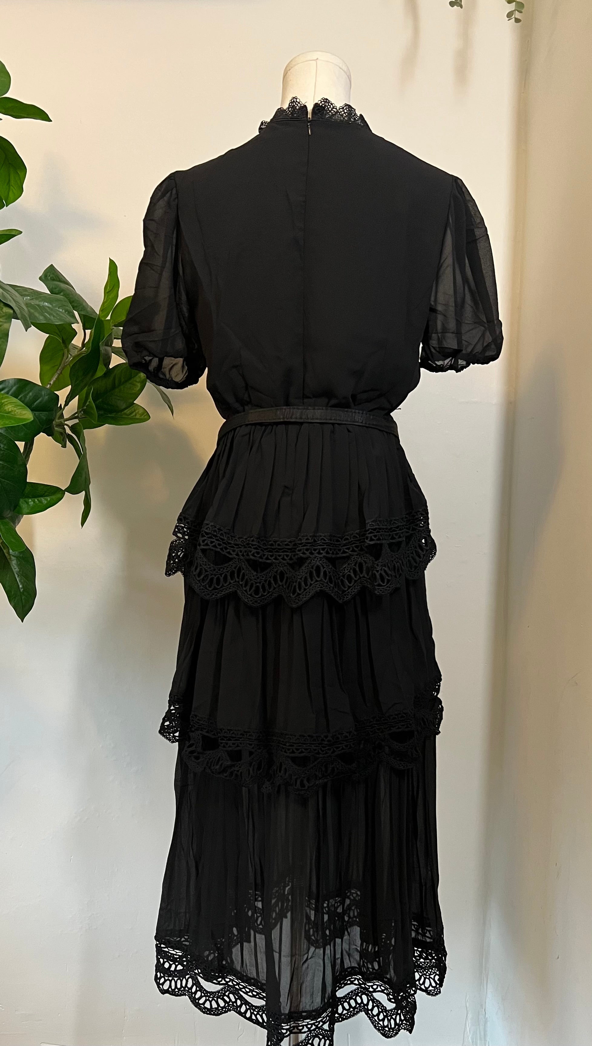 Annabel - Romantic Cottage Goth Tiered Dress - PRE-ORDER