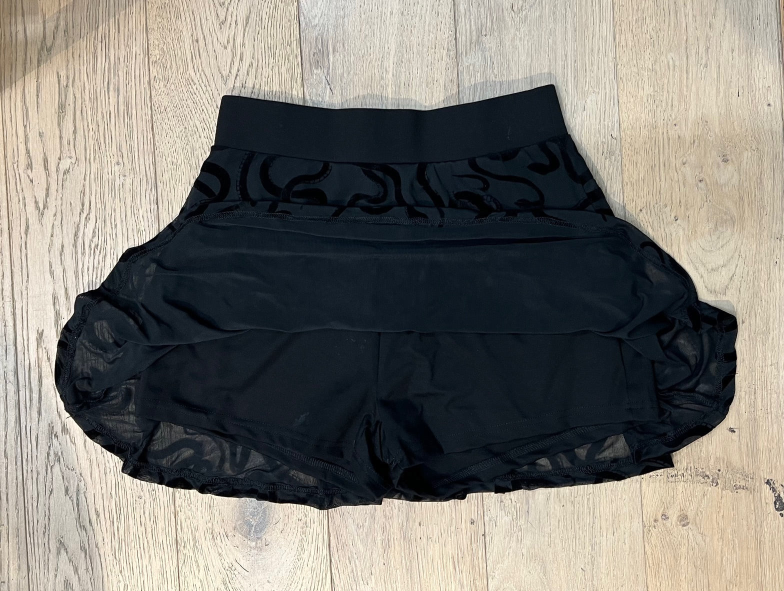 The Morbid Mini Skort - SNAKES - Flocked Snake Skirt with Built In Shorts - Ready to Ship