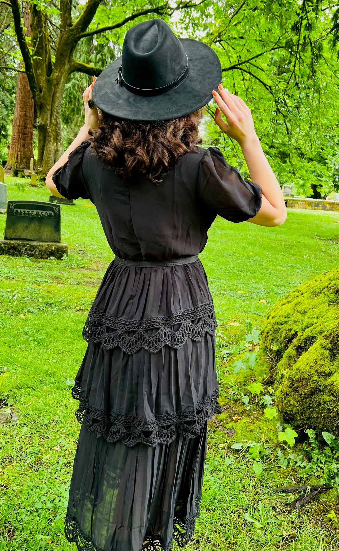 Annabel - Romantic Cottage Goth Tiered Dress - PRE-ORDER