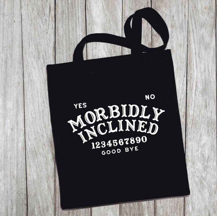 Reusable Grocery Bag/Tote Bag - "Morbidly Inclined"