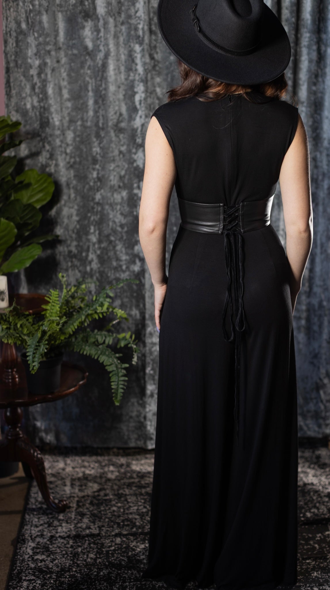 Baudelaire - Ever Haunting Corset Waist Jersey JUMPSUIT - READY TO SHIP