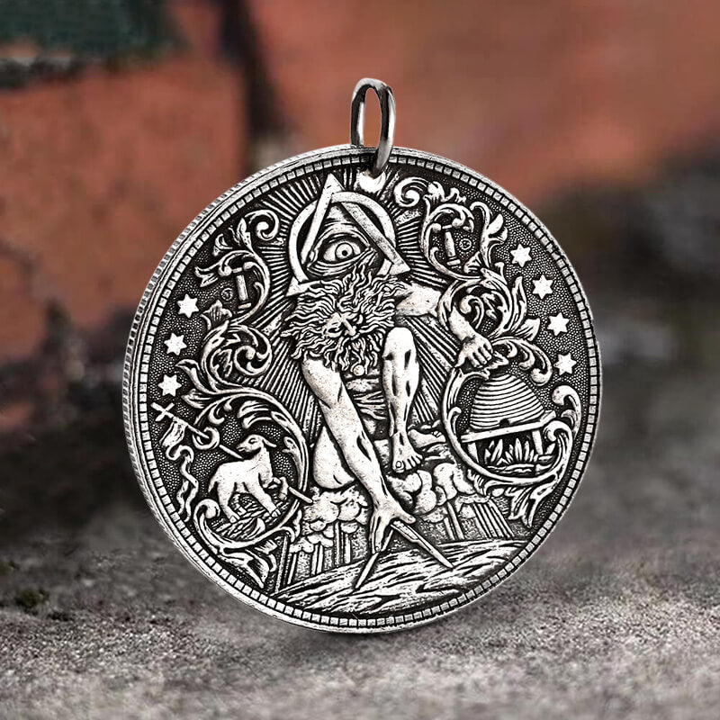 Eye Of Providence Copper Alloy Hobo Nickel Coin Pendant