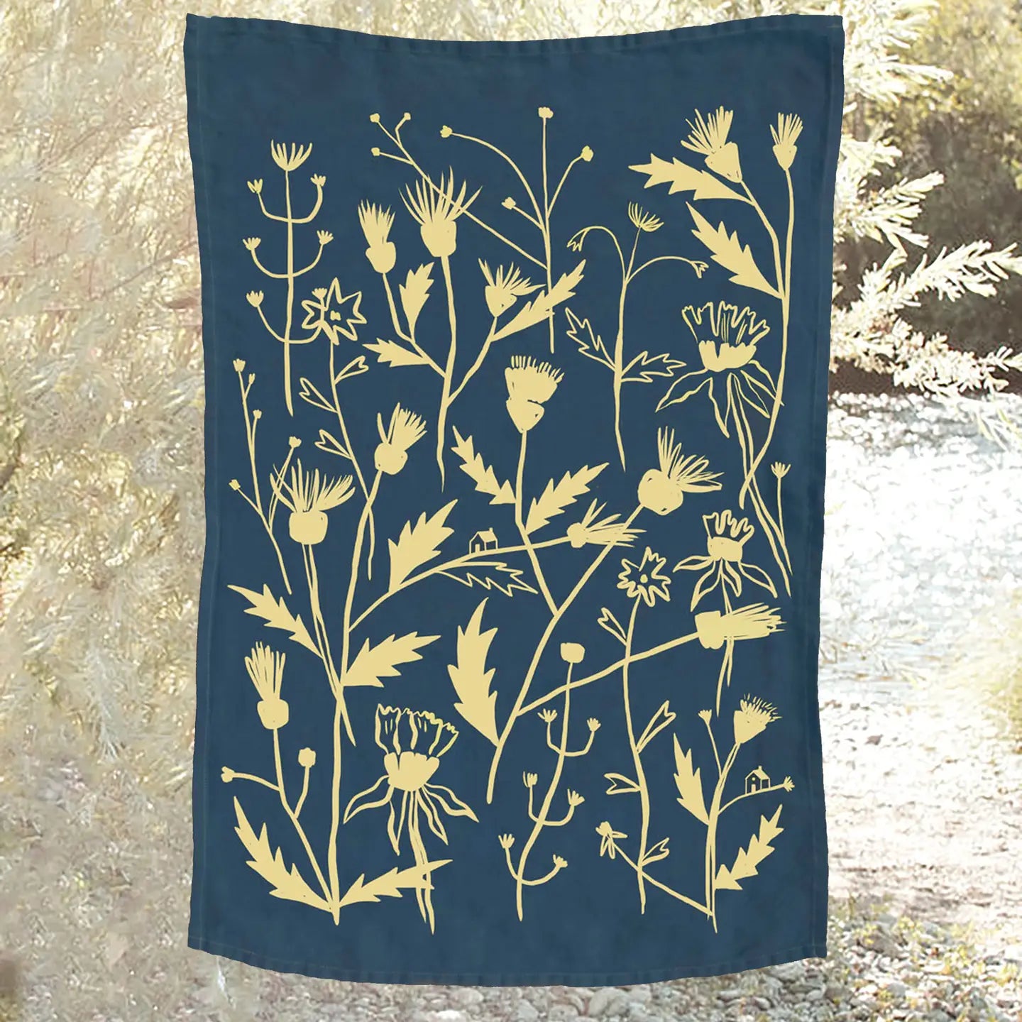 Wild Weeds Linen Tea Towel