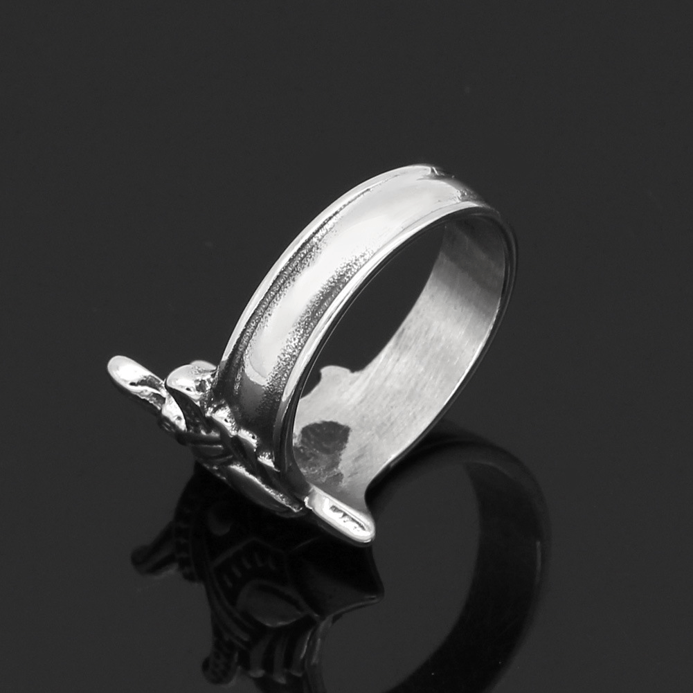 Odin Raven Amulet Stainless Steel Viking Ring