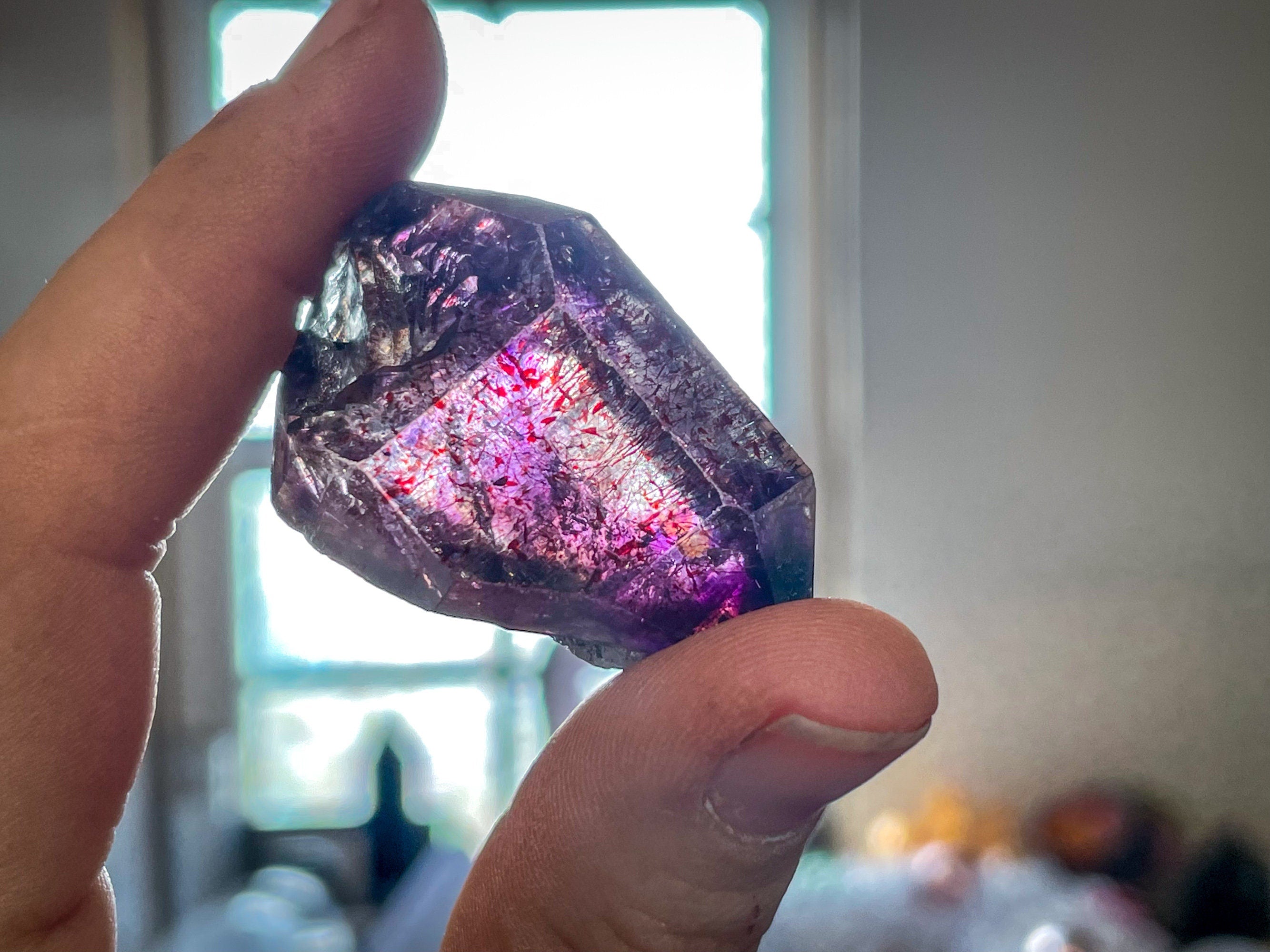 Raw Amethyst with Hematite Inclusions