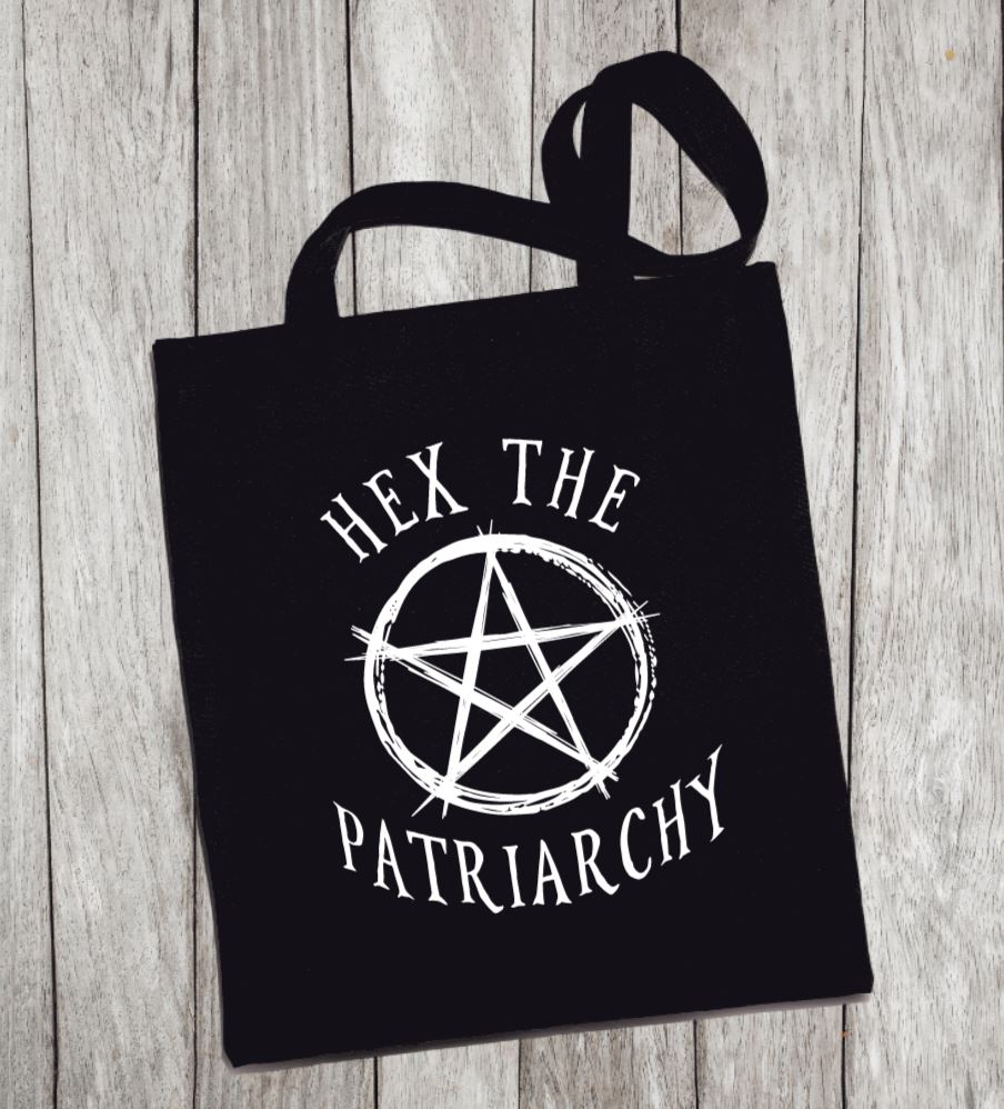 Reusable Grocery Bag/Tote Bag - "hex the patriarchy"