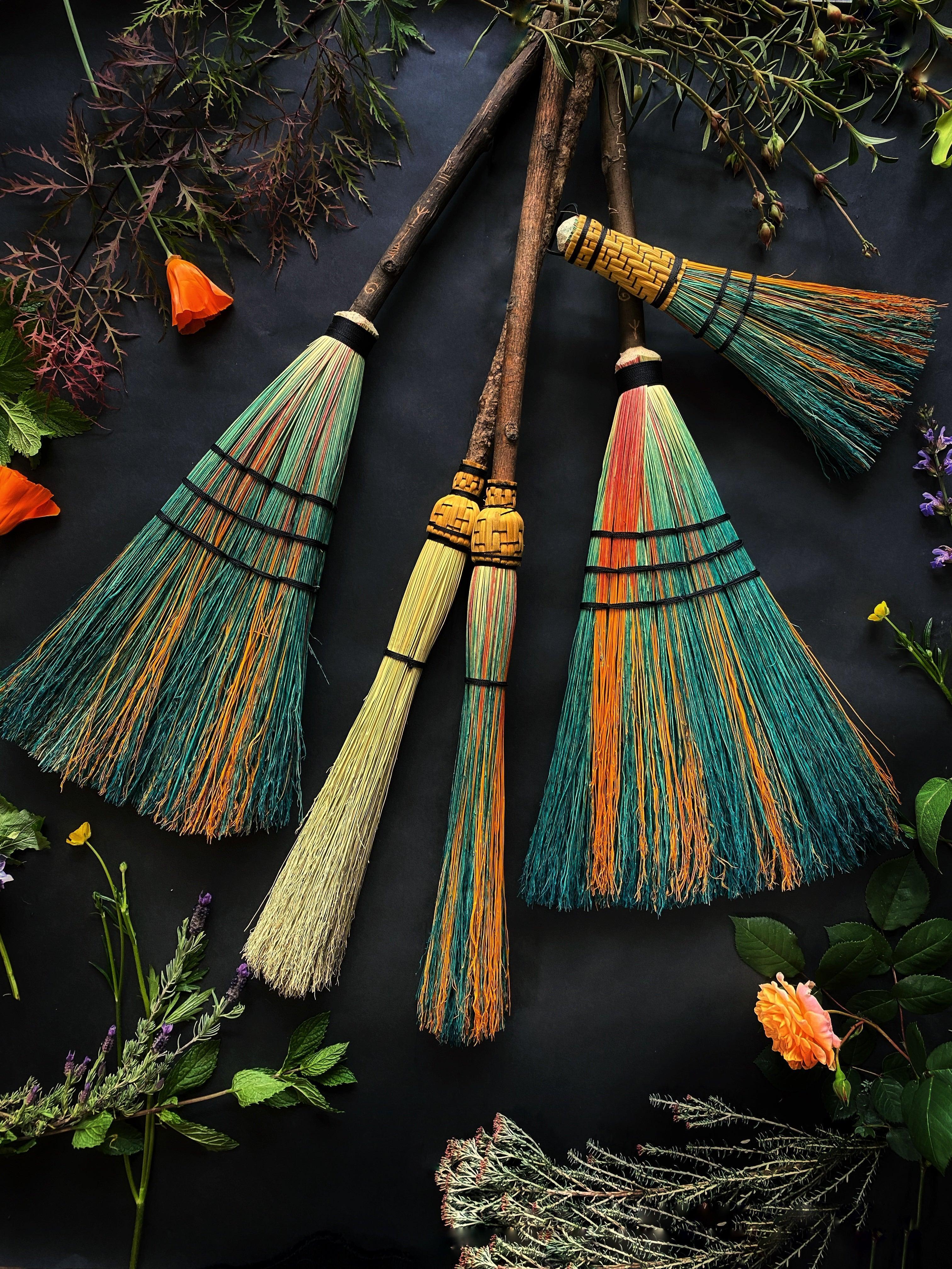 Cobwebber Brooms w/ Woven Top