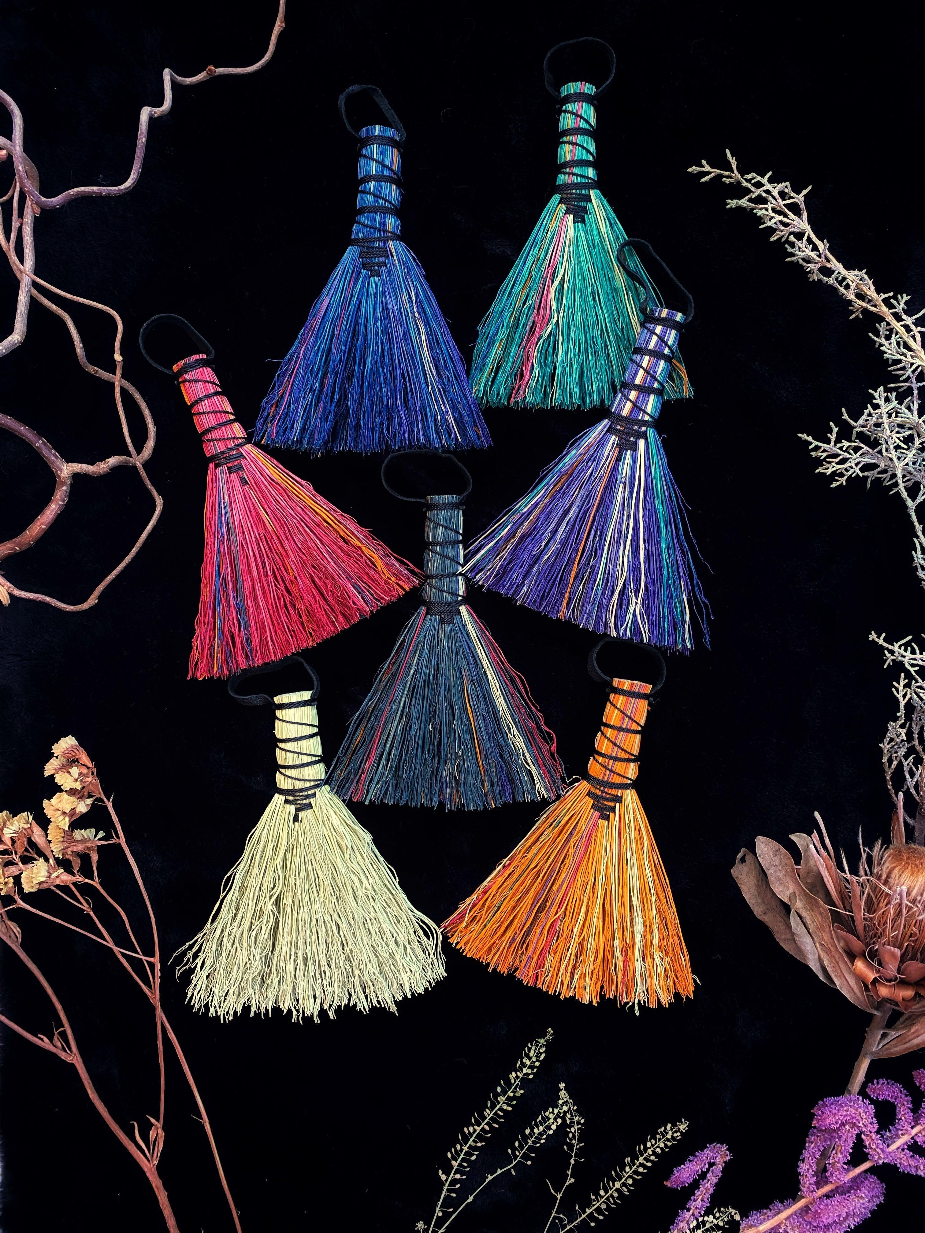 Hand Dyed Altar Brooms - 5 -6” Broomcorn