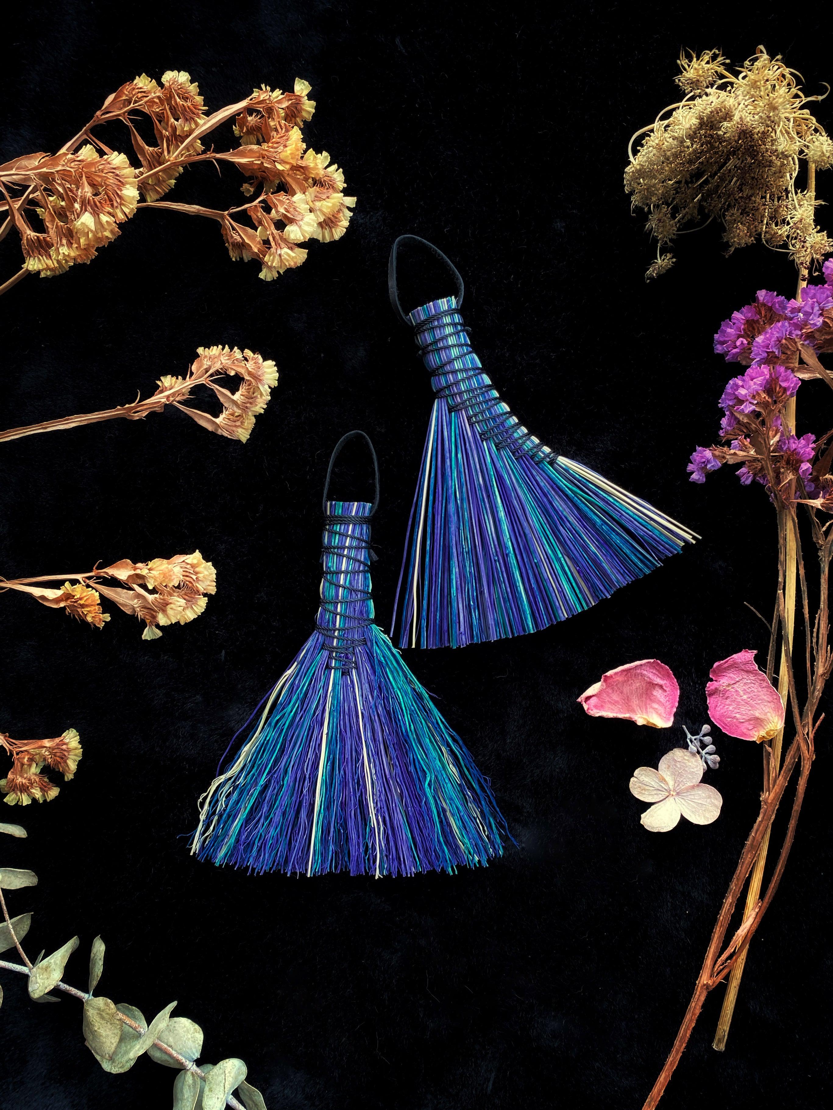 Hand Dyed Altar Brooms - 5 -6” Broomcorn