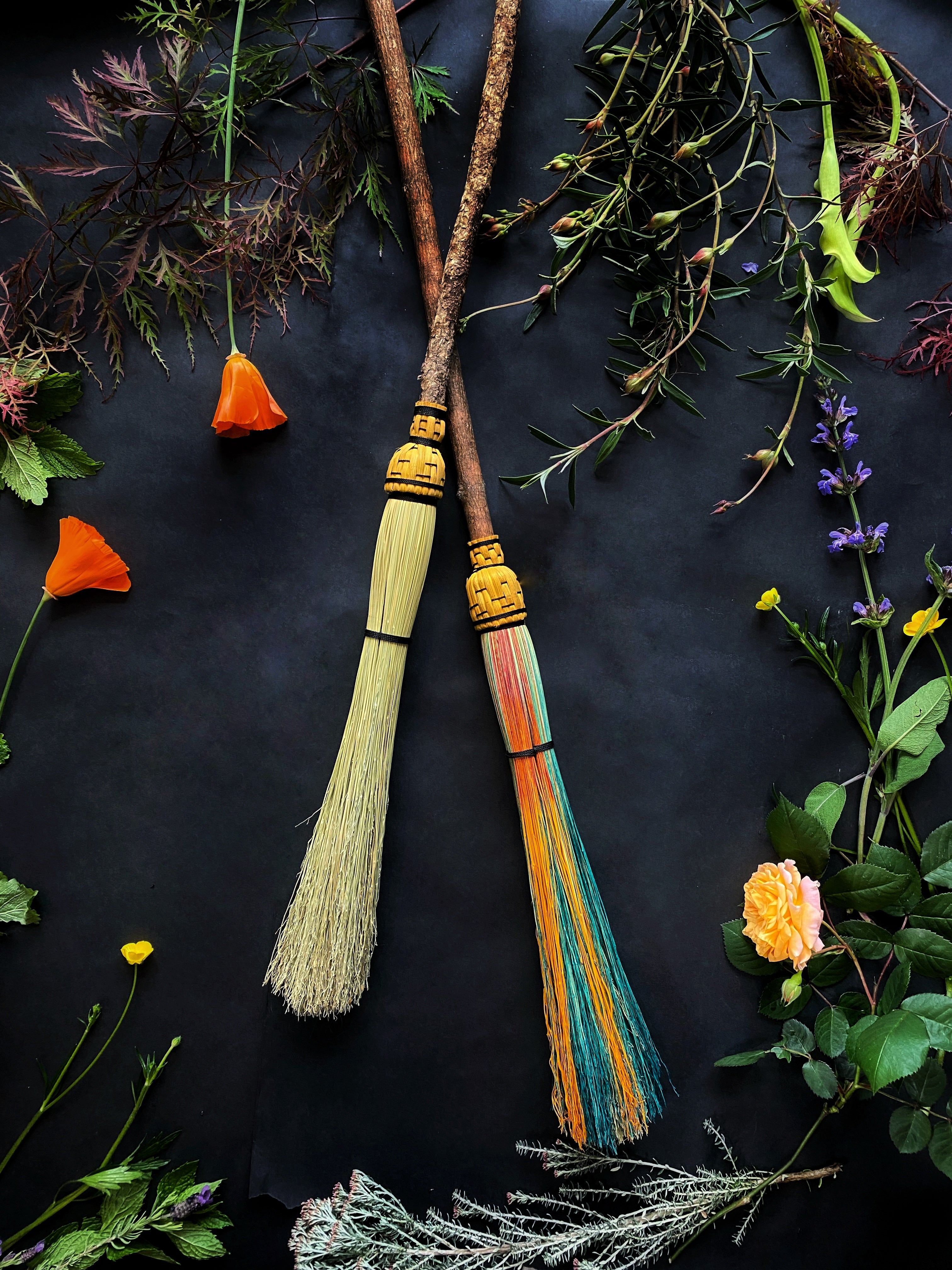 Cobwebber Brooms w/ Woven Top