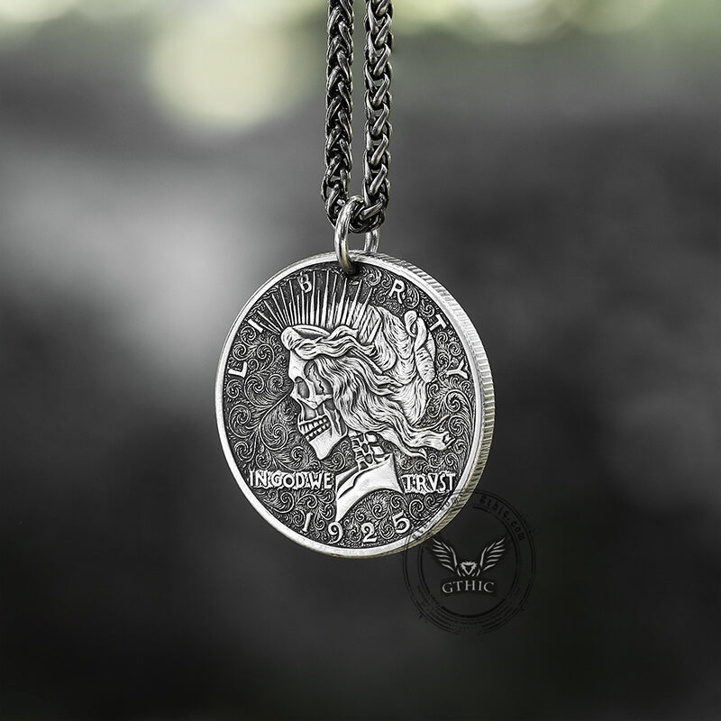 1925 American Goddess Hobo Nickel Pendant