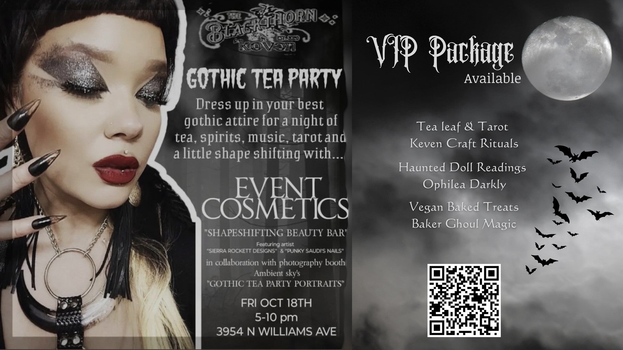 Professional Make-up Touchups w/ Event Cosmetics - Gothic Tea Party Oct 18th