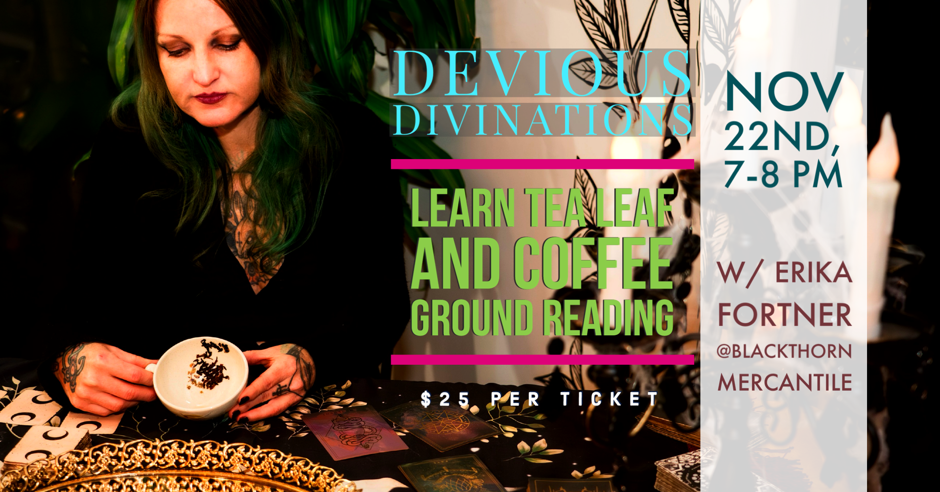 Devious Divinations: Learn Tea Leaf & Coffee Grounds Reading