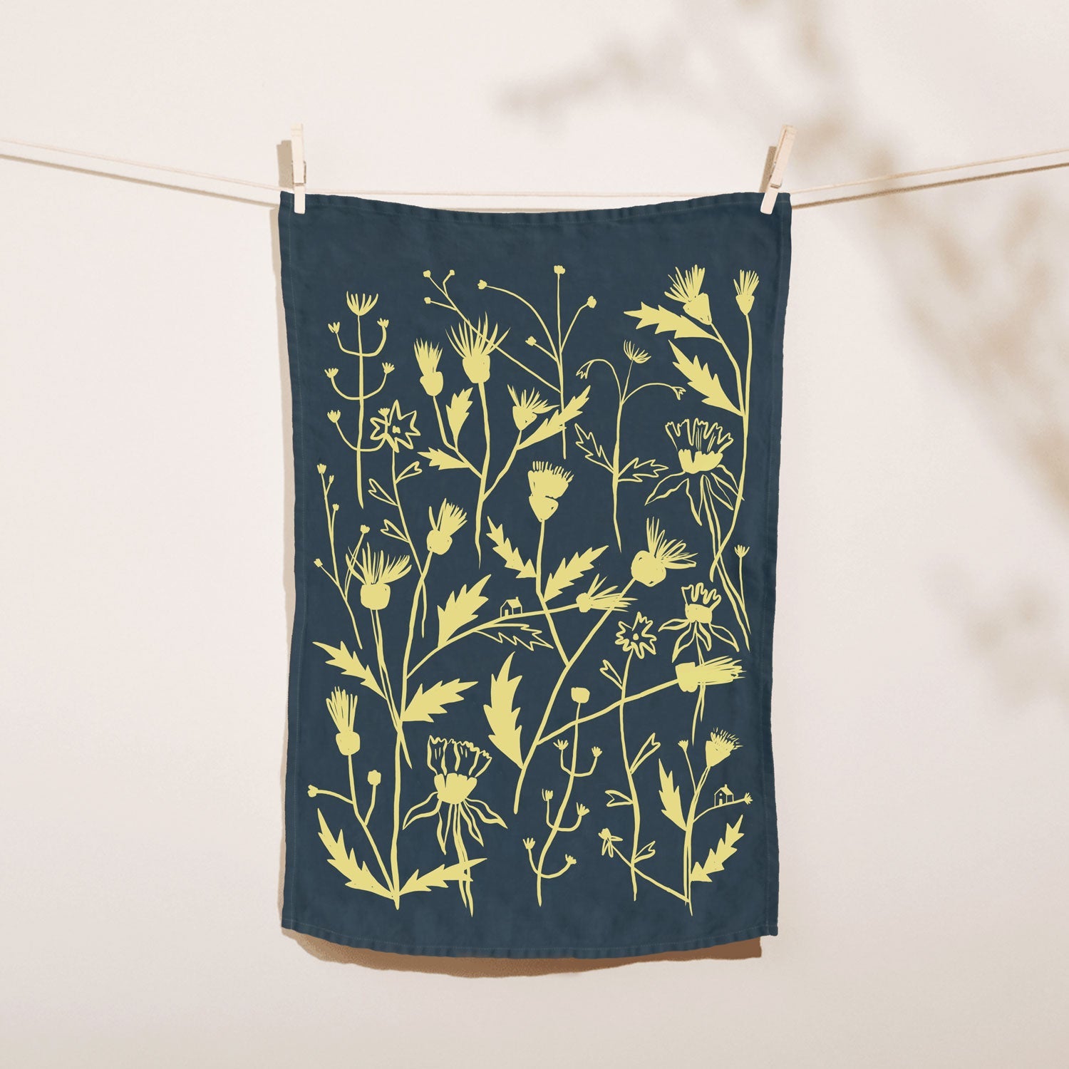 Wild Weeds Linen Tea Towel
