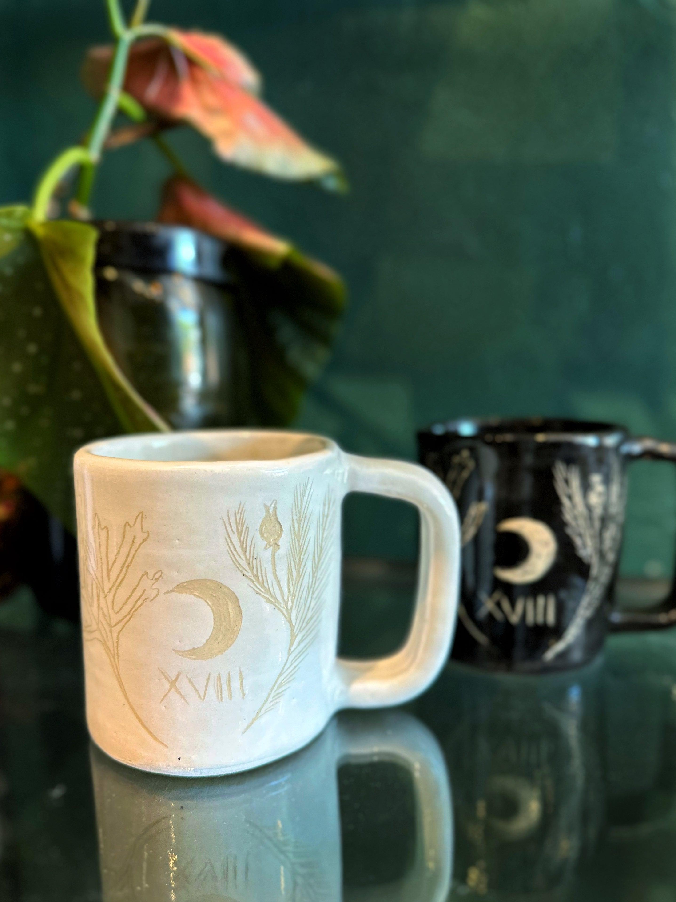 The Moon XVIII  - Weeping Eye, Mugwort, and Poppy - Mugs & Cups