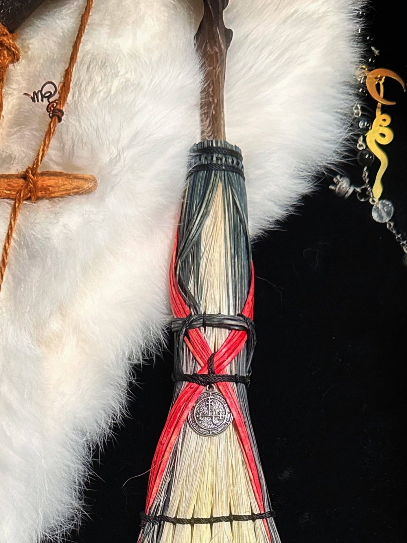 Lilith's Creation Broom - w/ Coyote Bone