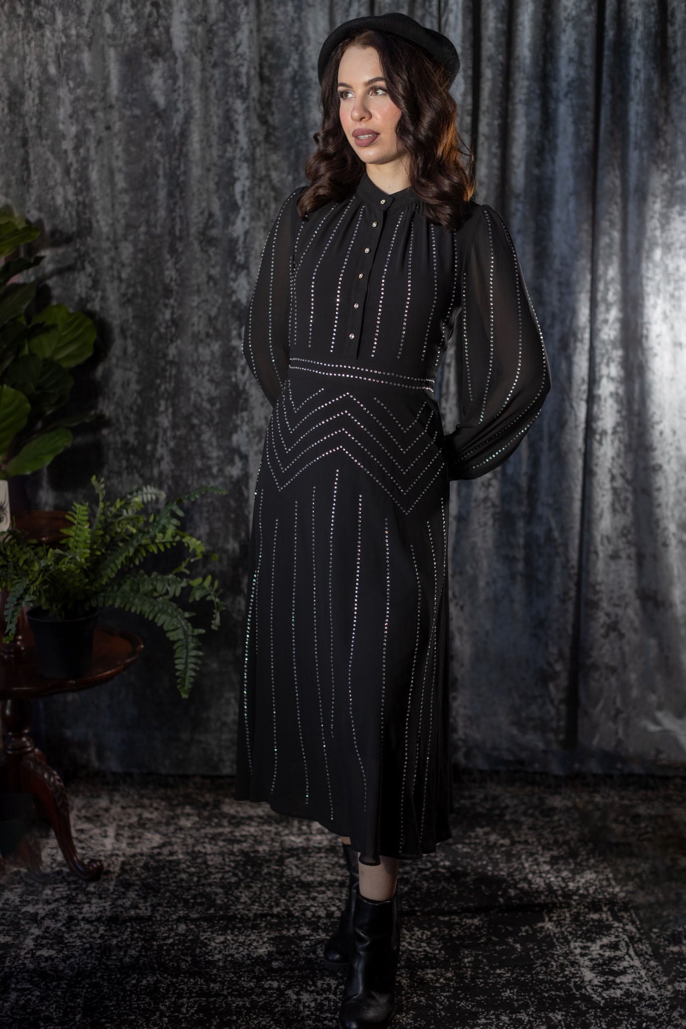 Millicent - Gothic Old Hollywood Glam Dress - Pre-Order