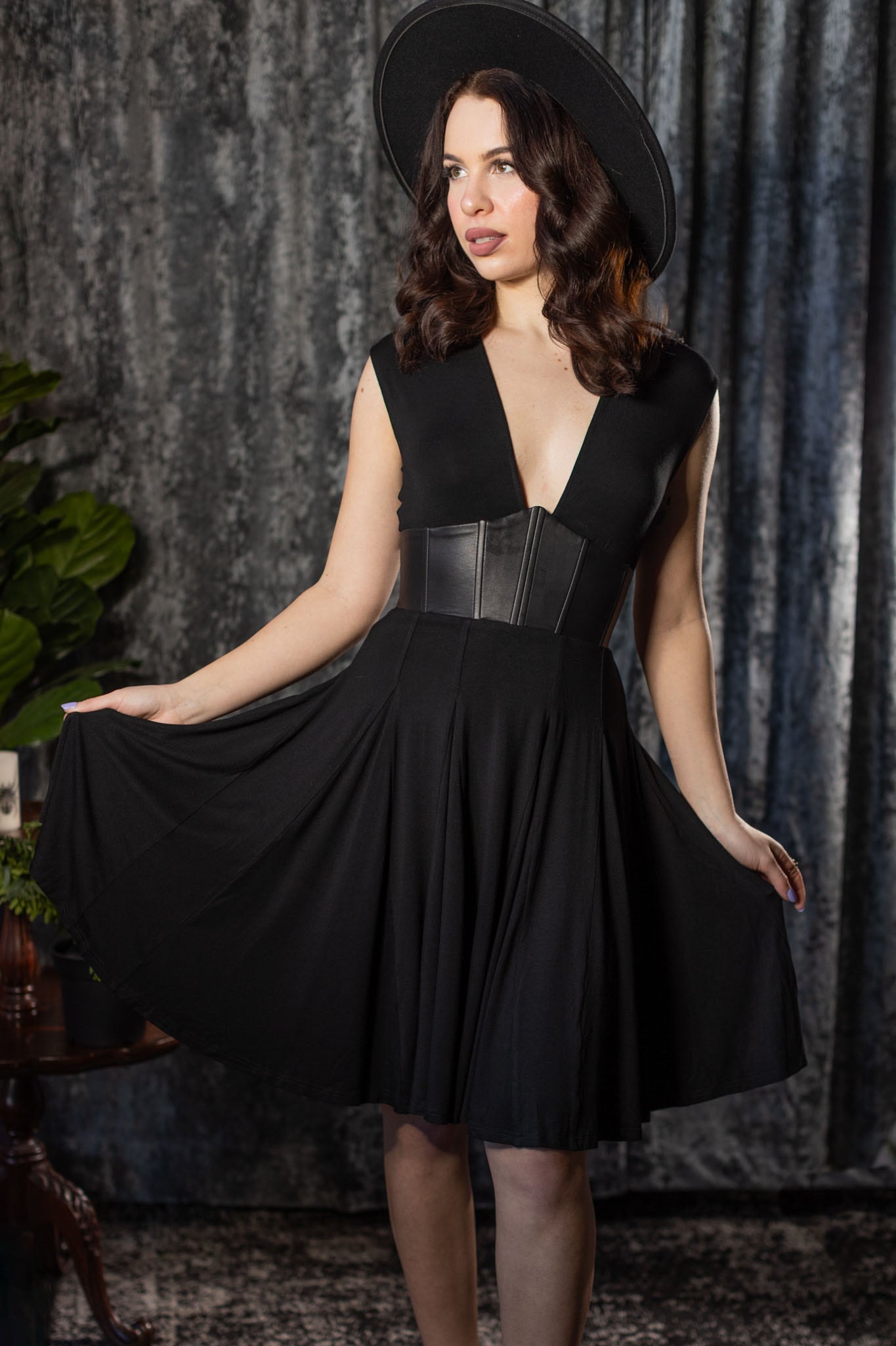 Blake - Ever Haunting Corset Waist Jersey Dress - Pre-Order
