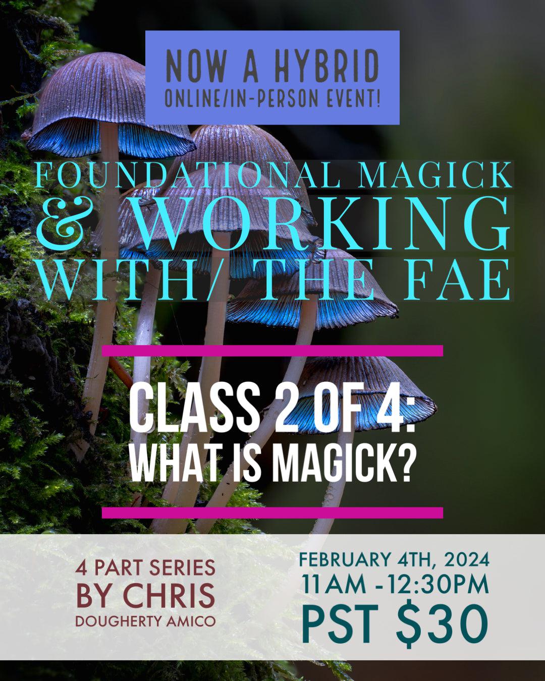 Foundational Magick & Working with the Fae  - What is Magick? - February 4th, 2024 11am -12:30pm