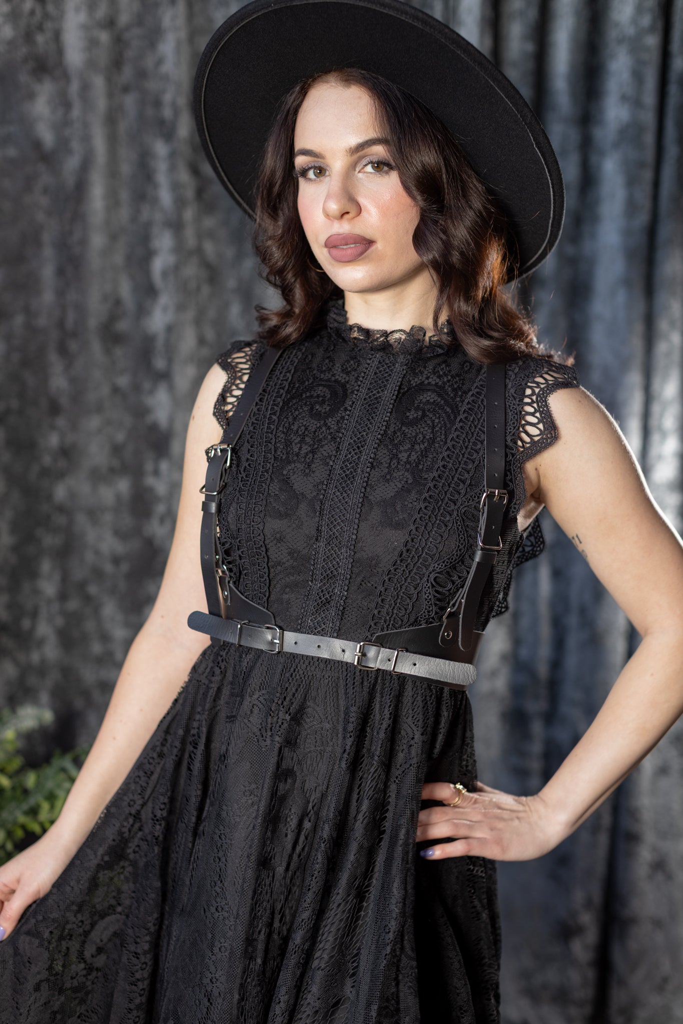 Arabella - Gothic Lace Fit and Flare Dress - Pre-Order