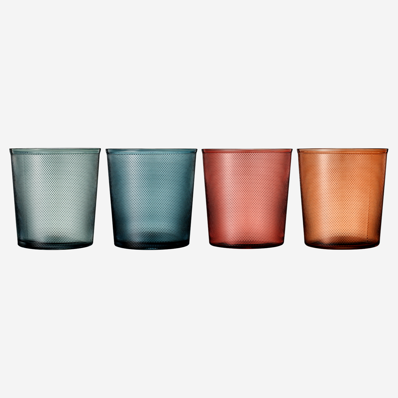 Tonal Lowball Tumbler Glassware, Set of 4
