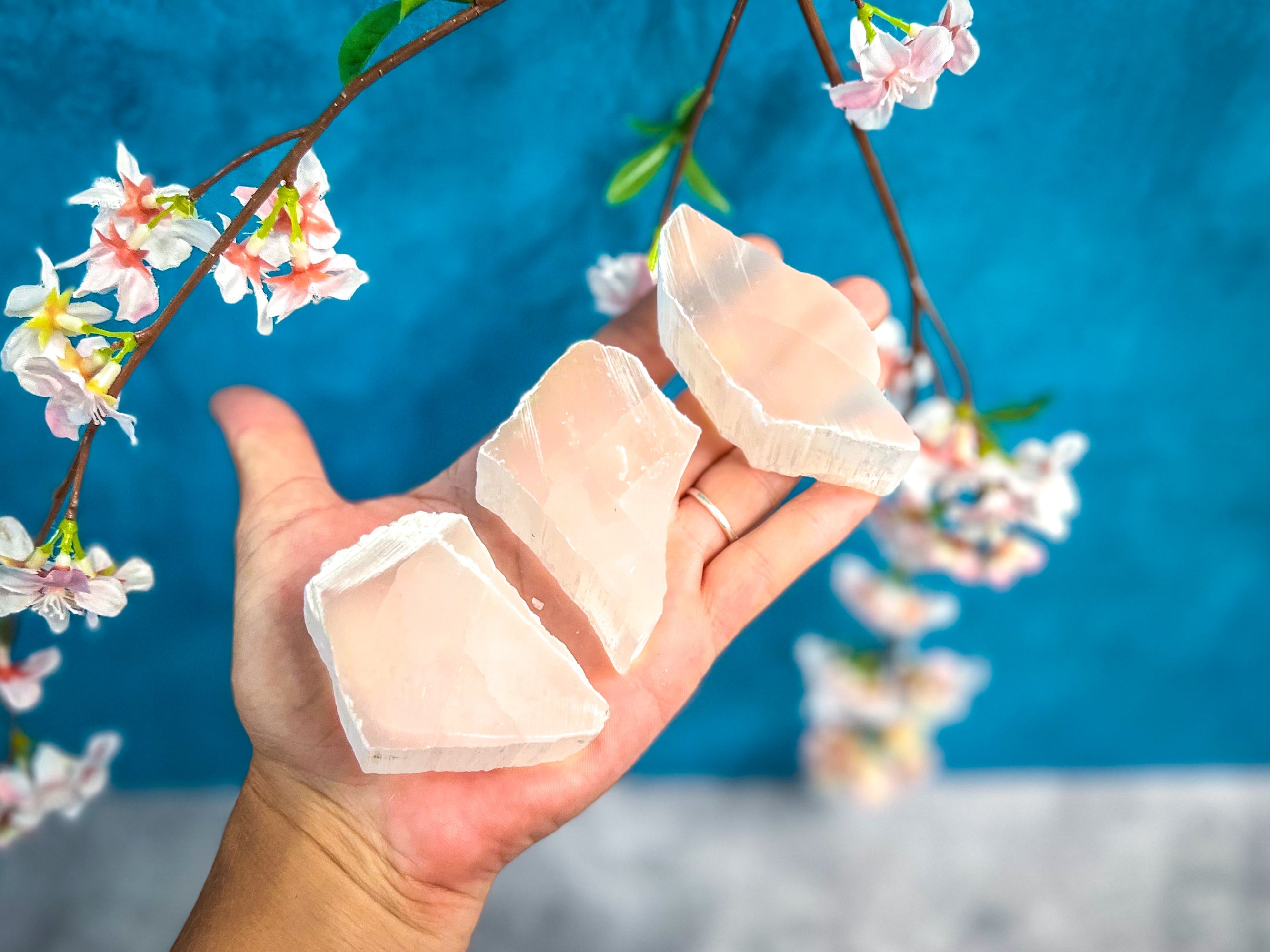 Polished Selenite, Ulexite, TV Stone - Selenite Plate