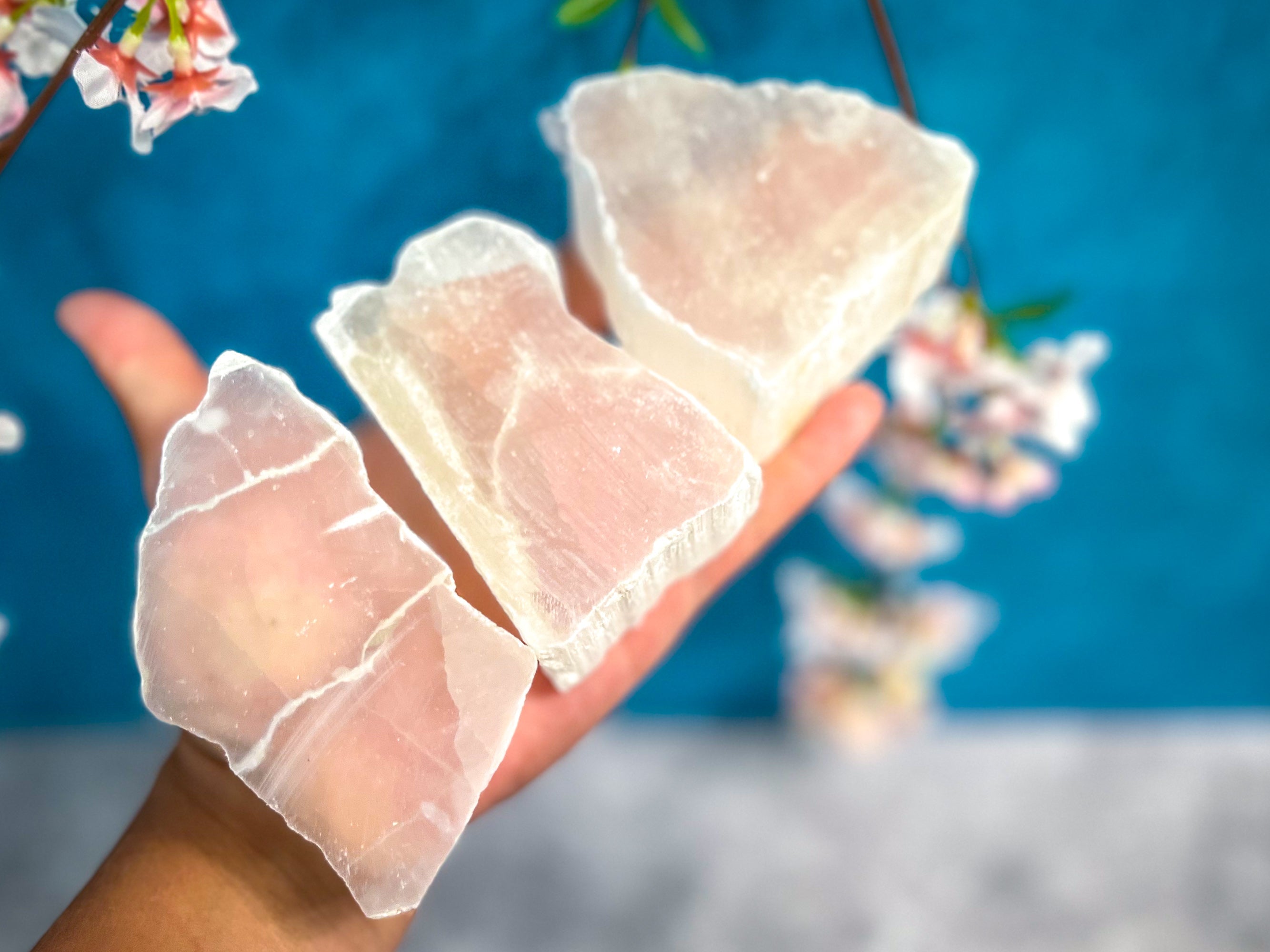 Polished Selenite, Ulexite, TV Stone - Selenite Plate