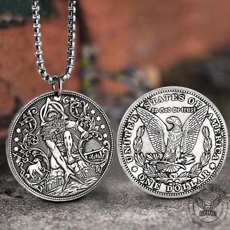 Eye Of Providence Copper Alloy Hobo Nickel Coin Pendant