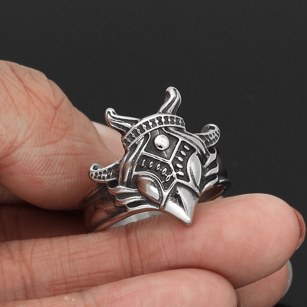 Odin Raven Amulet Stainless Steel Viking Ring