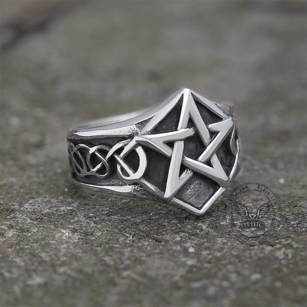 Pentagram Stainless Steel Ring