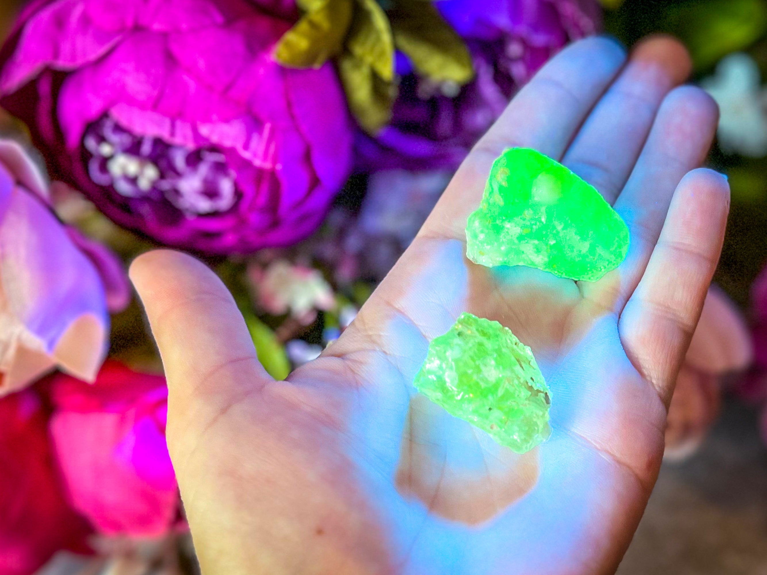 Hyalite Opal, also known as Kryptonite, Water Opal, Water Stone, Fluorescent Minerals