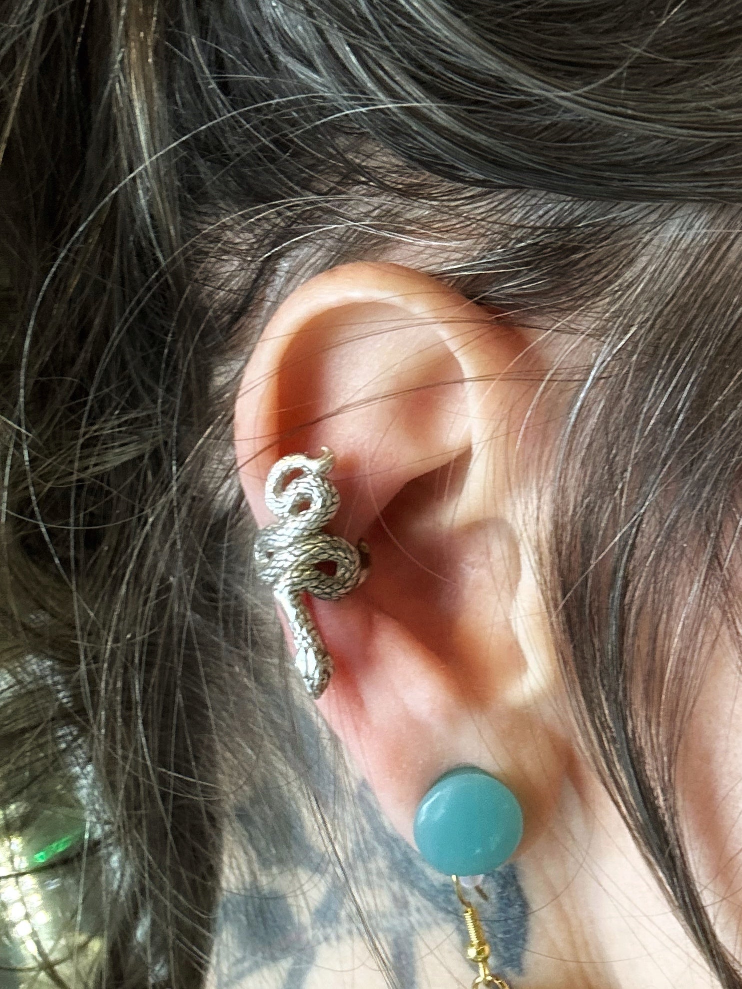 Ear Clip - Snake (Sterling Silver)