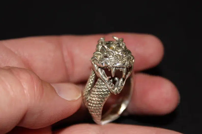 Snake Demon Ring - Sterling Silver