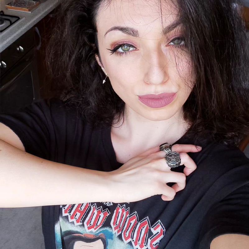 Sigil of Baphomet Stainless Steel Satan Ring