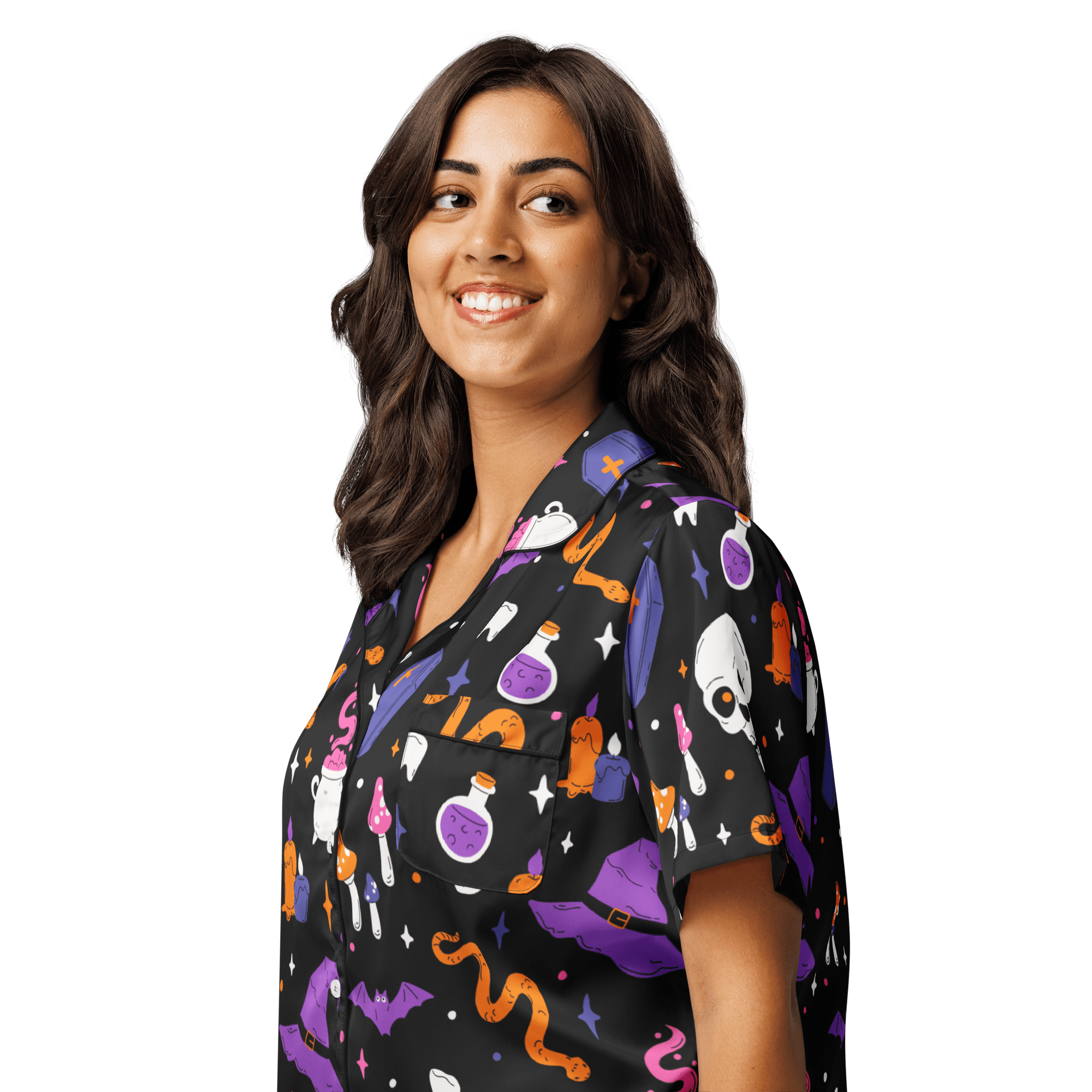 Witch's Whimsy Silky Pajama Top