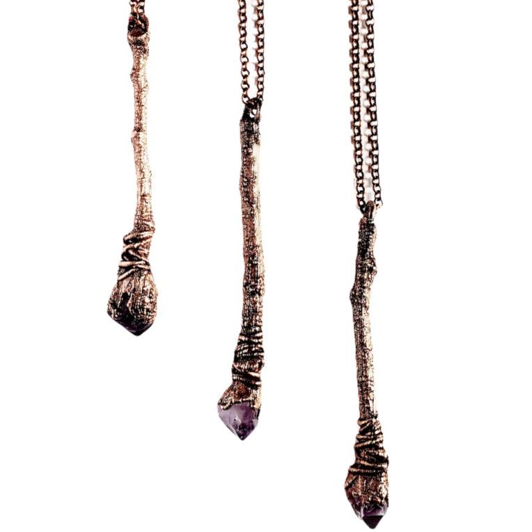 Sticks & Stones - Amethyst Wand Necklace